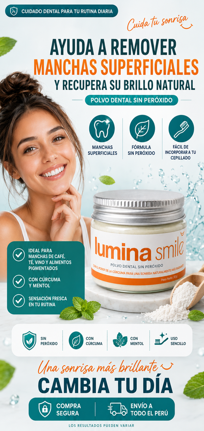 ✨ Lumina Smile: Remueve las Manchas Superficiales y Recupera tu Sonrisa Naturalmente Brillante 🦷🦷