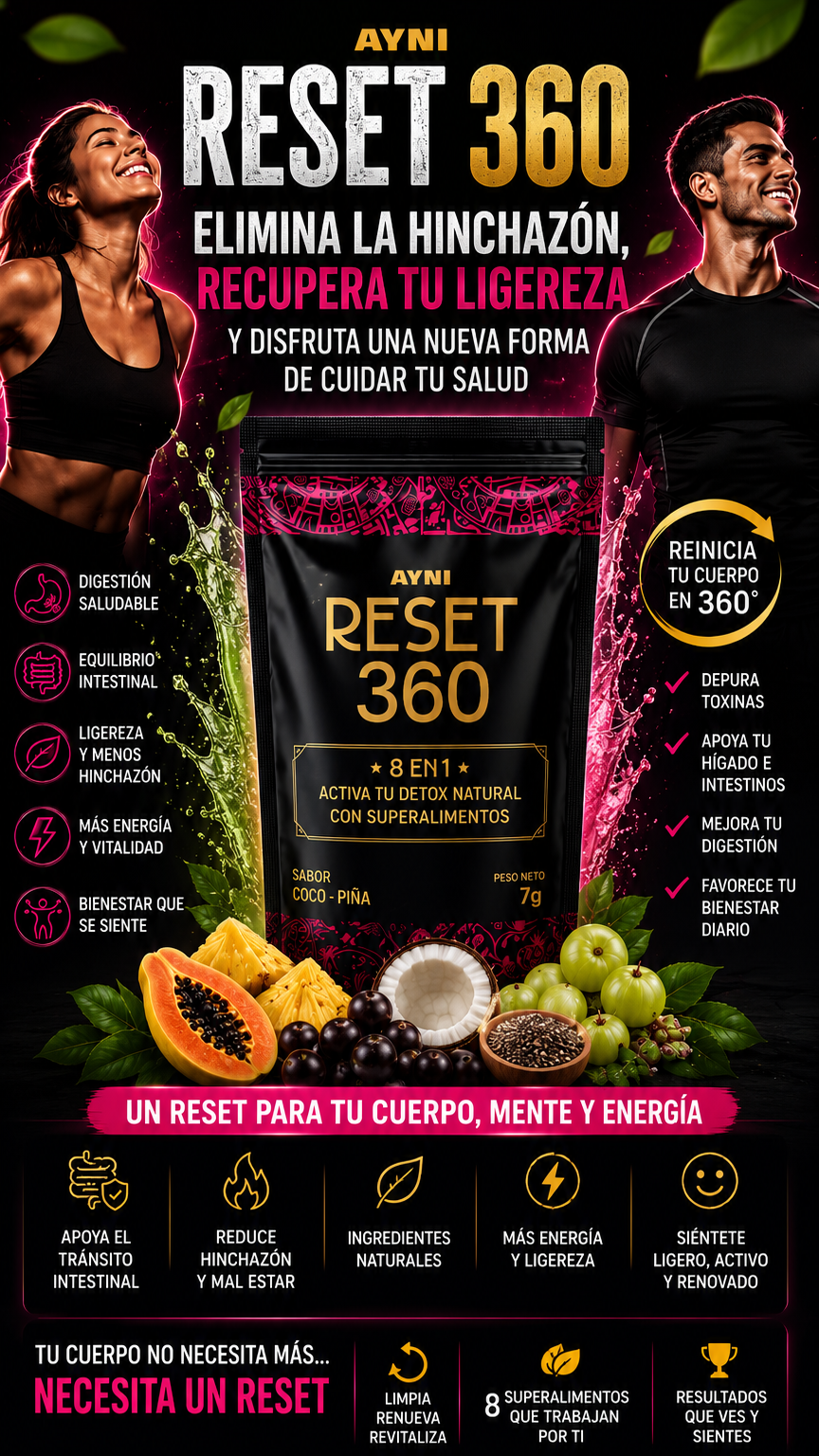 🔄 RESET 360™ | Suplemento Funcional para Desintoxicación y Bienestar Total ⚡