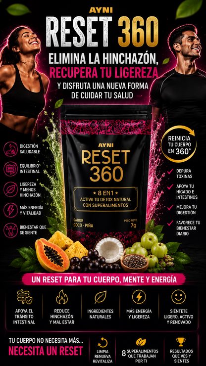 🔄 RESET 360™ | Suplemento Funcional para Desintoxicación y Bienestar Total ⚡