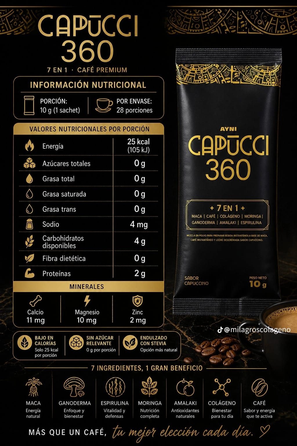 ☕ AYNI Capucci 360™ | Café Premium 7 en 1