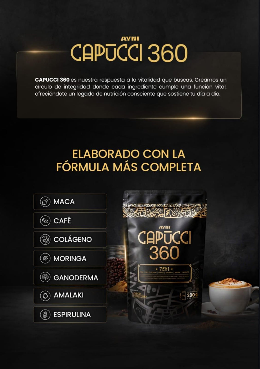 ☕ AYNI Capucci 360™ | Café Premium 7 en 1